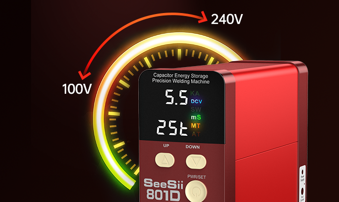 Universal 100-240V Voltage Range
