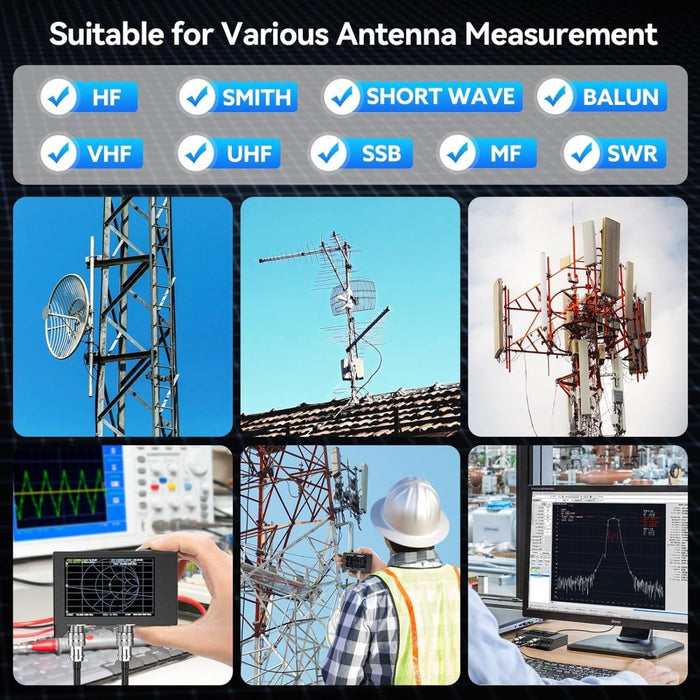 Seesii NanoVna SAA-2N 4'' Antenna Analyzer 50KHz-3GHz - Network Analyzer-SeeSii