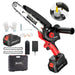 Seesii SC8B Cordless Mini Chainsaw 8 Inch with 4.0 Ah Battery - chainsaw-SeeSii
