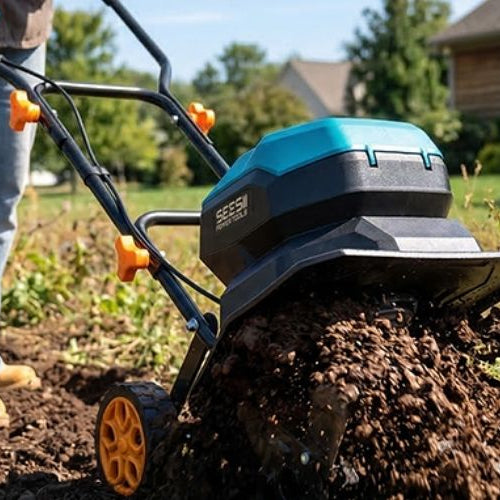  SeeSii 40v cordless tiller cultivator.