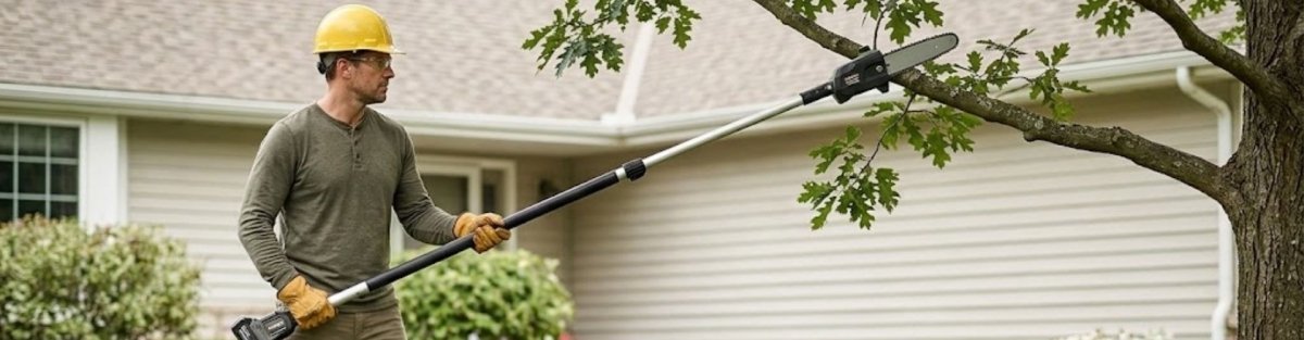 How to Trim Branches Near a House, Roof, or Fence with a Pole Saw - SeeSii