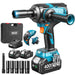 1/2" Cordless Impact Wrench 885Ft - lbs(1200Nm) | 21V, 2×4.0Ah Batteries & Detachable Side Handle for Auto Repair SeeSii - SeeSii