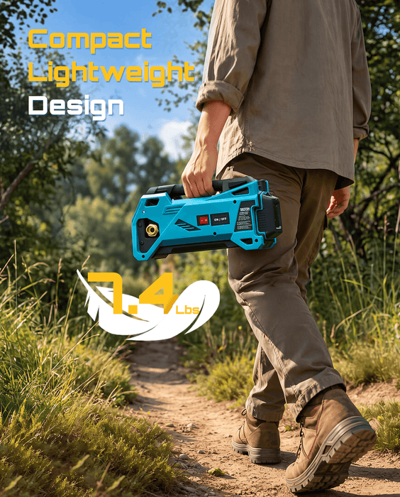 SEESII Cordless Water Transfer Pump, 9.84 FT Self-Priming, 2×4.0Ah Battery