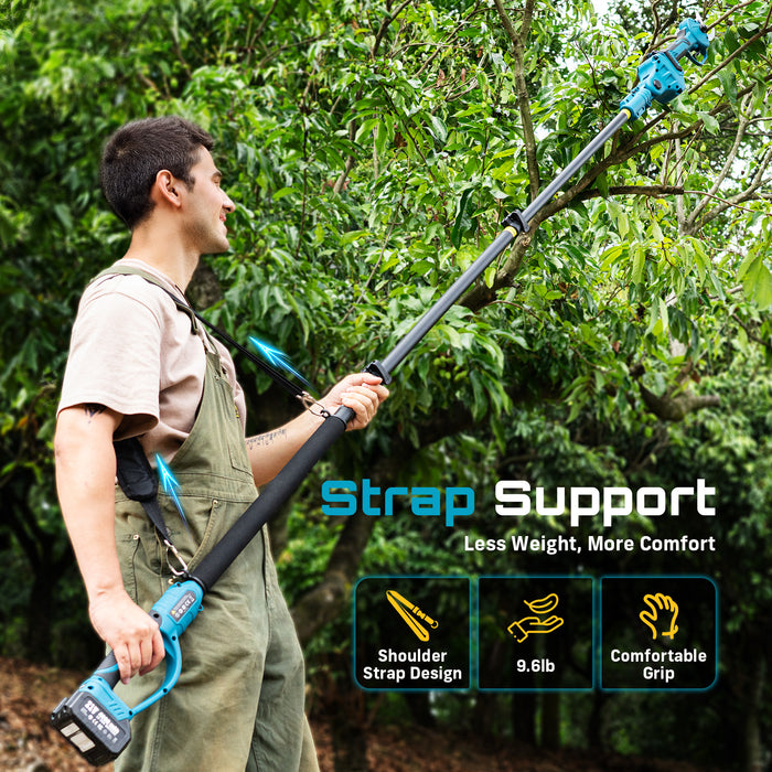 SEESII 2-in-1 Pole Electric Pruning Shears, 1.8" Cut Pole Cordless Pruner