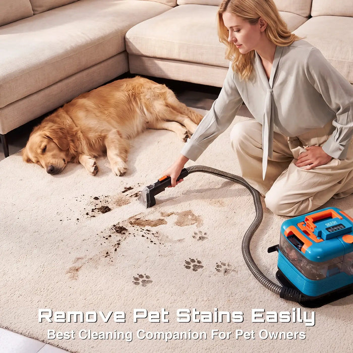 SEESII 1200W Carpet Cleaner Machine  12KPa Steam&Hot&Cold Water System Upholstery Cleaner