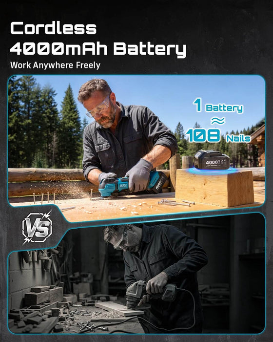 SEESII Cordless Oscillating Multi-Tool, 22000 OPM Brushless Motor Cutting
Sanding & Scraping, 4.5° Oscillation Angle, 4000mAh Battery, Quick Release, LED Light, 6-Speed Control & Universal Fit