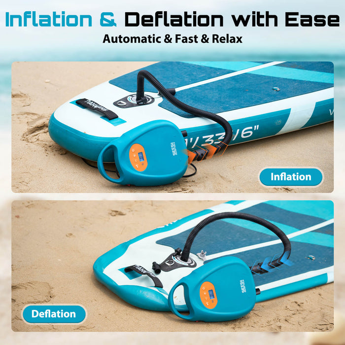 Seesii Paddle Board Pump Rechargeable Battery-Powered 20PSI Dual Stage SUP Pump