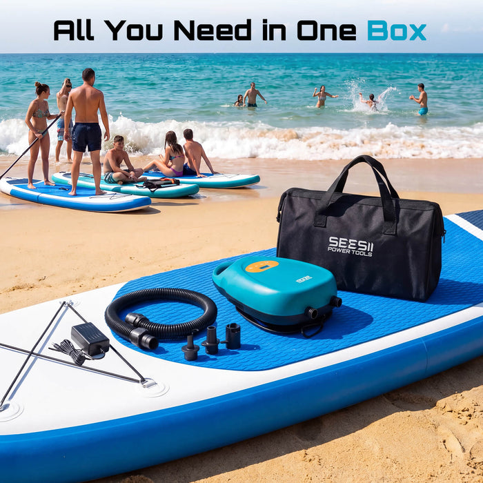 Seesii Paddle Board Pump Rechargeable Battery-Powered 20PSI Dual Stage SUP Pump