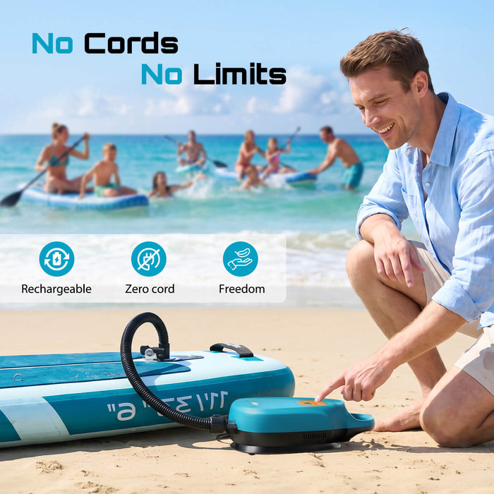 Seesii Paddle Board Pump Rechargeable Battery-Powered 20PSI Dual Stage SUP Pump