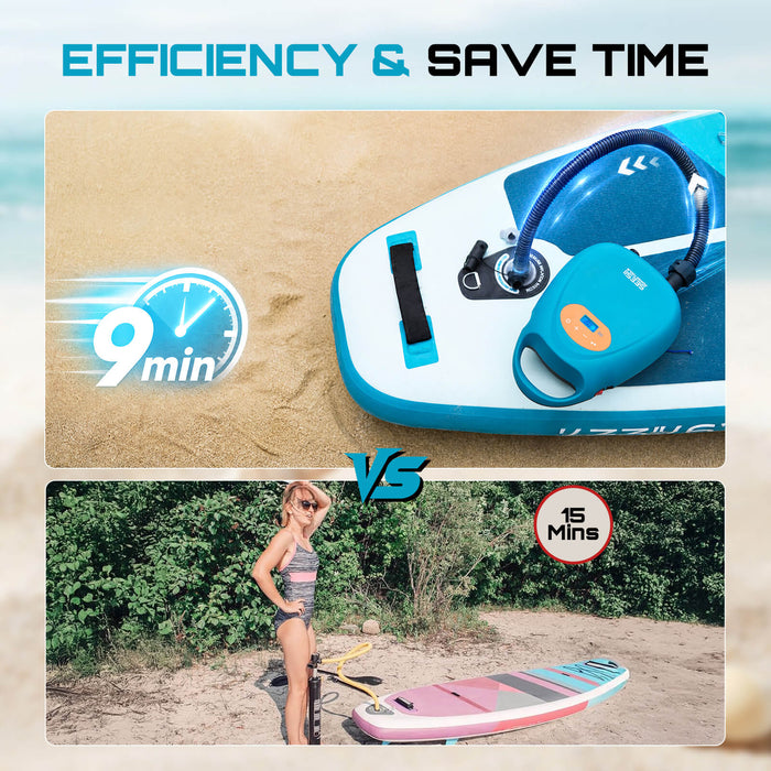 Seesii Paddle Board Pump Rechargeable Battery-Powered 20PSI Dual Stage SUP Pump
