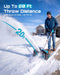 Cordless Electric Snow Blower with 2 x 4.0Ah Batteries, 20 Ft Throw Distance, 6-Speed Control for Driveway Patio Snow Removal - SEESII