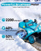 Cordless Electric Snow Blower with 2 x 4.0Ah Batteries, 20 Ft Throw Distance, 6-Speed Control for Driveway Patio Snow Removal - SEESII