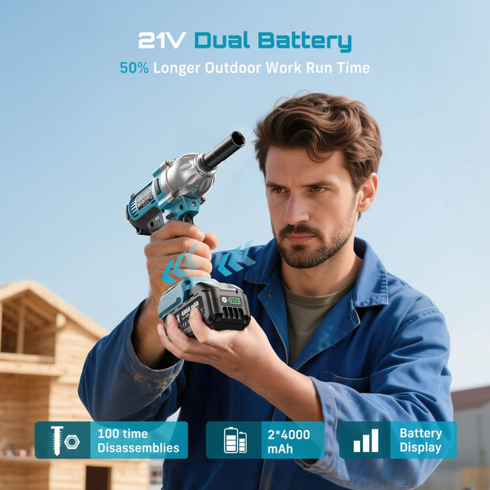 Cordless Impact Wrench 1/2 inch for Car Home SeeSii WH710 - impact wrench - SeeSii