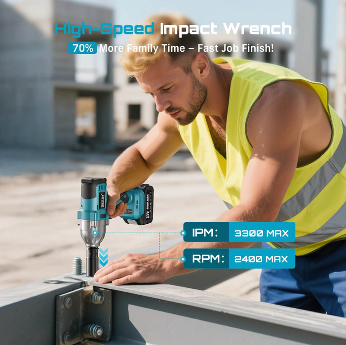 Cordless Impact Wrench 1/2 inch for Car Home SeeSii WH710 - impact wrench - SeeSii