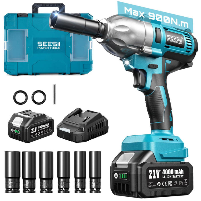 Cordless Impact Wrench 1/2 inch for Car Home SeeSii WH710 - impact wrench - SeeSii