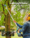 SEESII 10" 2-in-1 Cordless Pole Saw & Mini Chainsaw, 21V Brushless Tree Trimmer, 2×4.0Ah Batteries - Pole Saw & Mini Chainsaw-SeeSii