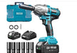 SEESII 1/2" Cordless Impact Wrench 900Nm, 2×4.0Ah 21V,6Sockets+Case - impact wrench-SeeSii
