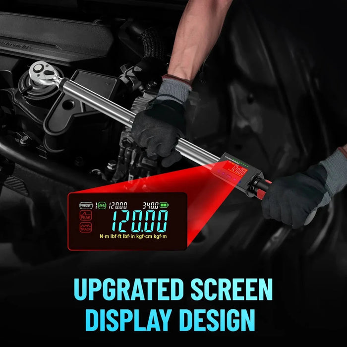 Seesii 1/2" Drive LED Digital Torque Wrench 12.5-250 Ft.Lb with Buzzer 17-340N.m - SEESII