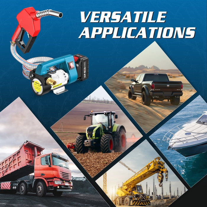 Seesii 12 GPM Battery Fuel Transfer Pump | 21V, 2×4.0Ah, Auto Shut - Off - SeeSii