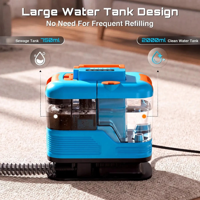 SEESII 1200W Carpet Cleaner Machine 12KPa Steam&Hot&Cold Water System Upholstery Cleaner - Steam Cleaner-SEESII
