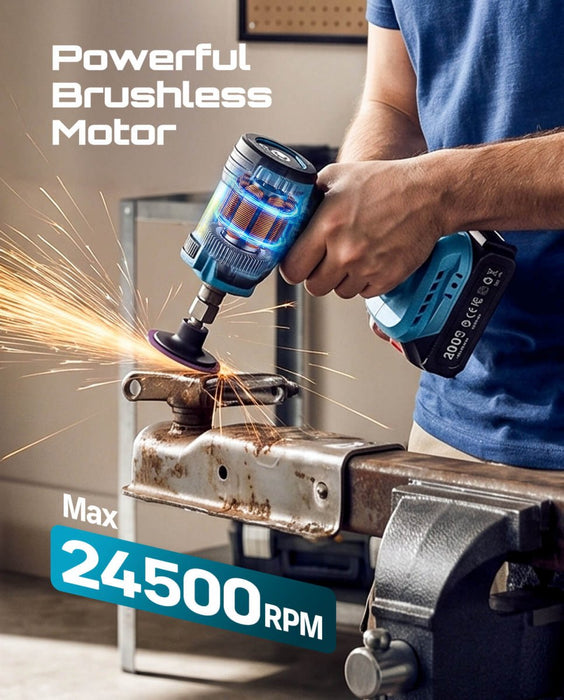 SEESII 1/4" Cordless Right Angle Die Grinder Kit with 2 Batteries - die grinder - SeeSii