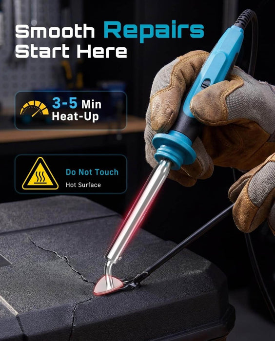 SEESII 150W 2 in 1 Plastic Welder Hot Stapler Repair Kit with Soldering Iron - SeeSii