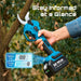 SEESII 1.6" Electric Pruning Shears, Brushless, 2x 4.0Ah Batteries, 4 Modes - SeeSii