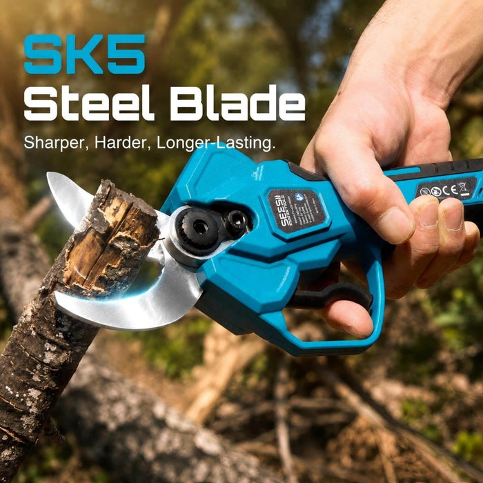 SEESII 1.6" Electric Pruning Shears, Brushless, 2x 4.0Ah Batteries, 4 Modes - SeeSii