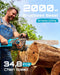 Seesii 16 Inch 40V Cordless Chainsaw Brushless 2×4.0Ah Battery Auto Oiling for Wood Cutting - 16 Inch Cordless Chainsaw-SeeSii