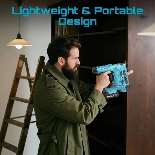 Seesii 18 Gal Nail Gun Cordless Brad Nailer/Electric Staple Gun Battery Powered - SeeSii