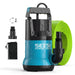 SEESII 1HP Submersible Sump Pump, 4755GPH High Flow Water Pump with 23ft Hose &amp; Anti-Clog Filter Net for Pool, Pond, Basement &amp; Garden Drainage - SeeSii