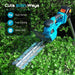 SEESII 2-in-1 Cordless Pole Hedge Trimmer, 6" Brushless Bush Pruner, Dual 2.0Ah Batteries Telescoping Grass Shears - Pole Hedge Trimmer-SeeSii