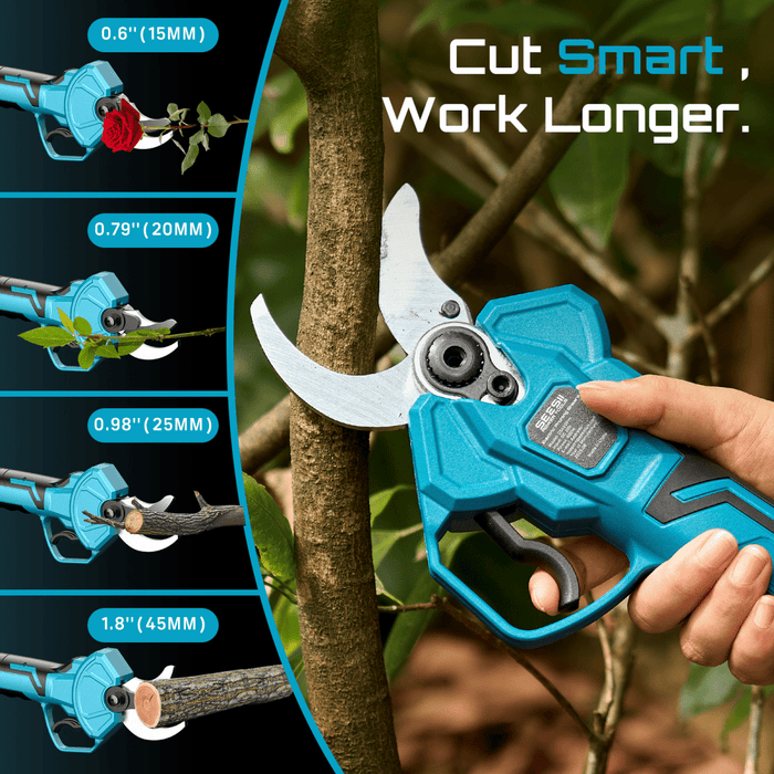 SEESII 2-in-1 Pole Electric Pruning Shears, 1.8" Cut Pole Cordless Pruner - SeeSii