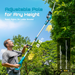 SEESII 2-in-1 Pole & Hedge Trimmer Cordless,20" Electric Bush Trimmer 8.5ft - SeeSii