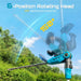 SEESII 2-in-1 Telescopic Hedge Trimmer, 53cm Double Blade 2.6m Extendable Pole, 2x4.0Ah Battery - SeeSii