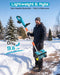 SEESII 20V Cordless Snow Shovel, 12" Electric Snow Blower, Lightweight - Snow Blowers-SEESII