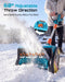 SEESII 20V Cordless Snow Shovel, 12" Electric Snow Blower, Lightweight - Snow Blowers-SEESII