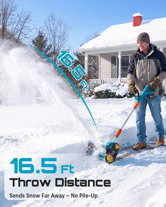 SEESII 20V Cordless Snow Shovel, 12" Electric Snow Blower, Lightweight - Snow Blowers-SEESII