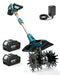 Seesii 20V Cordless Tiller Cultivator, 9" Width 6.6" Depth Rototiller with 2×4.0Ah Batteries for Garden Weeding（T9 Lite） - Cordless Tiller-SeeSii