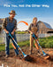 Seesii 20V Cordless Tiller Cultivator, 9" Width 6.6" Depth Rototiller with 2×4.0Ah Batteries for Garden Weeding（T9 Lite） - Cordless Tiller-SeeSii