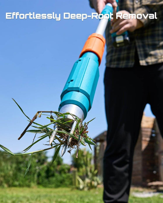 SEESII 20V Electric Weed Puller | Cordless Stand Up Weeder with 3-Claw Head & Dual Batteries - Weed Puller Tool-SeeSii