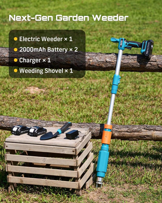 SEESII 20V Electric Weed Puller | Cordless Stand Up Weeder with 3-Claw Head & Dual Batteries - Weed Puller Tool-SeeSii