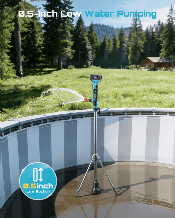 Seesii 21V Cordless Stick Pump: The Hands - Free Way to Move Water - Cordless Stick Pump - SeeSii