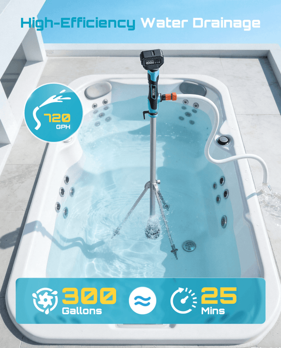 Seesii 21V Cordless Stick Pump: The Hands - Free Way to Move Water - Cordless Stick Pump - SeeSii