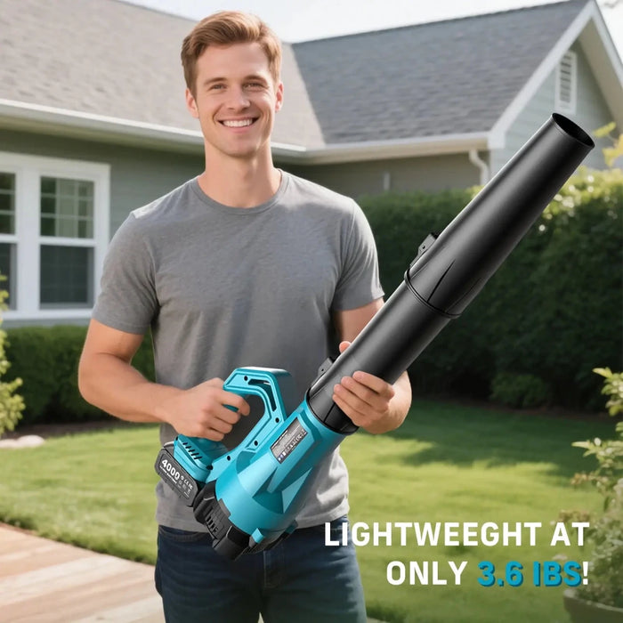 SEESII 21V Leaf Blower Cordless with 2 x 4000mAh Batteries and Charger, 780CFM 400MPH Electric Leaf Blower - SeeSii