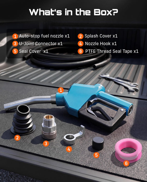 SEESII 3/4" NPT Automatic Fuel Nozzle, Gas Nozzle with Hook, Max Flow 16GPM - SeeSii