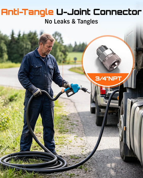 SEESII 3/4" NPT Automatic Fuel Nozzle, Gas Nozzle with Hook, Max Flow 16GPM - SeeSii