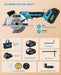 SEESII 4-1/2" Cordless Circular Saw with 2*4.0Ah Batteries & Fast Charger - circular saw-SeeSii