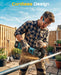 SEESII 4-1/2 Inch Cordless Brushless Angle Grinder 21V 10000RPM with 2x4.0Ah Batteries Blue - SeeSii