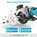 Seesii 4 - 1/2" Mini Circular Saw with Laser Guide, 4.8A 4000RPM High Speed - circular saw - SeeSii